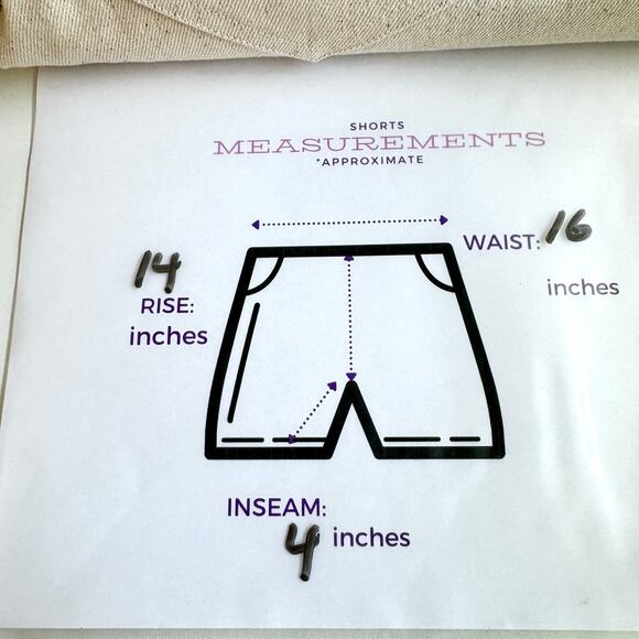 Laude The Label Womens High Rise Denim Shorts Sz 12 100% Cotton Sustainable Ecru - Picture 7 of 7